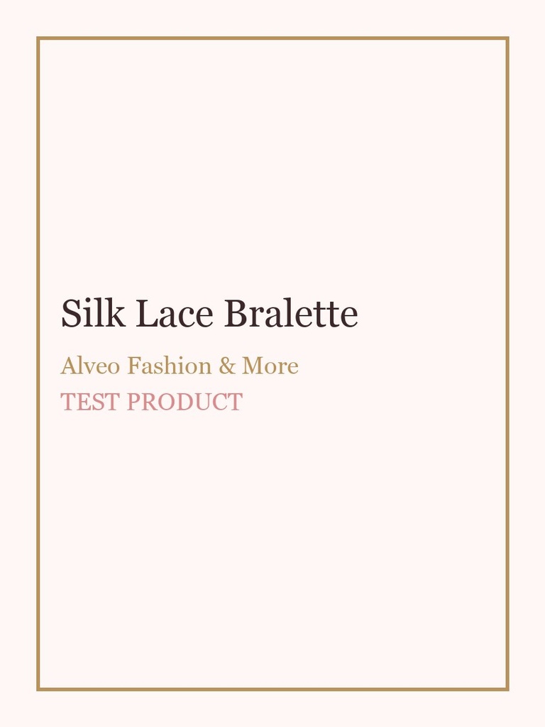 Silk Lace Bralette (S)