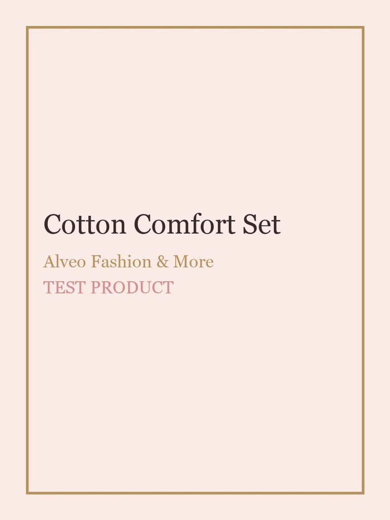 Cotton Comfort Set