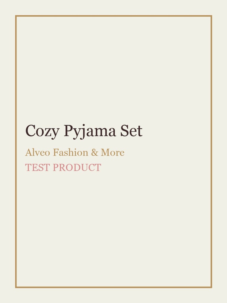 Cozy Pyjama Set
